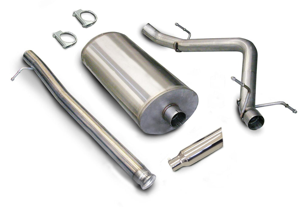 3.0 Inch Cat-Back Sport Single Side Exit Exhaust 4.0 Inch Slash Cut Polished Tip 07-08 Silverado Sie