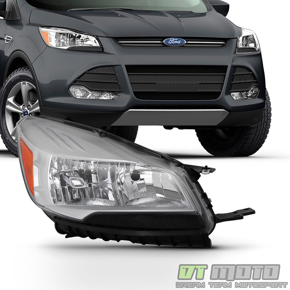 1315 ESCAPEP ROJECTOR HEADLIGHTS W/UBAR BLACK CLEAR DRIVER/PASSENGER
