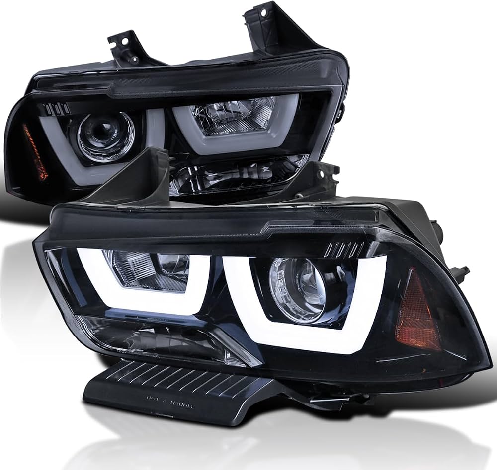PROJECTOR HEADLIGHT- GLOSSY BLACK W