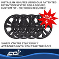 WC 20-22 SOUL 16" BLACK SETOF 4