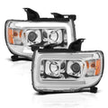 1519 CANYON PROJECTOR HEADLIGHTS W/PLANK STYLE DESIGN CHROME W/AMBER