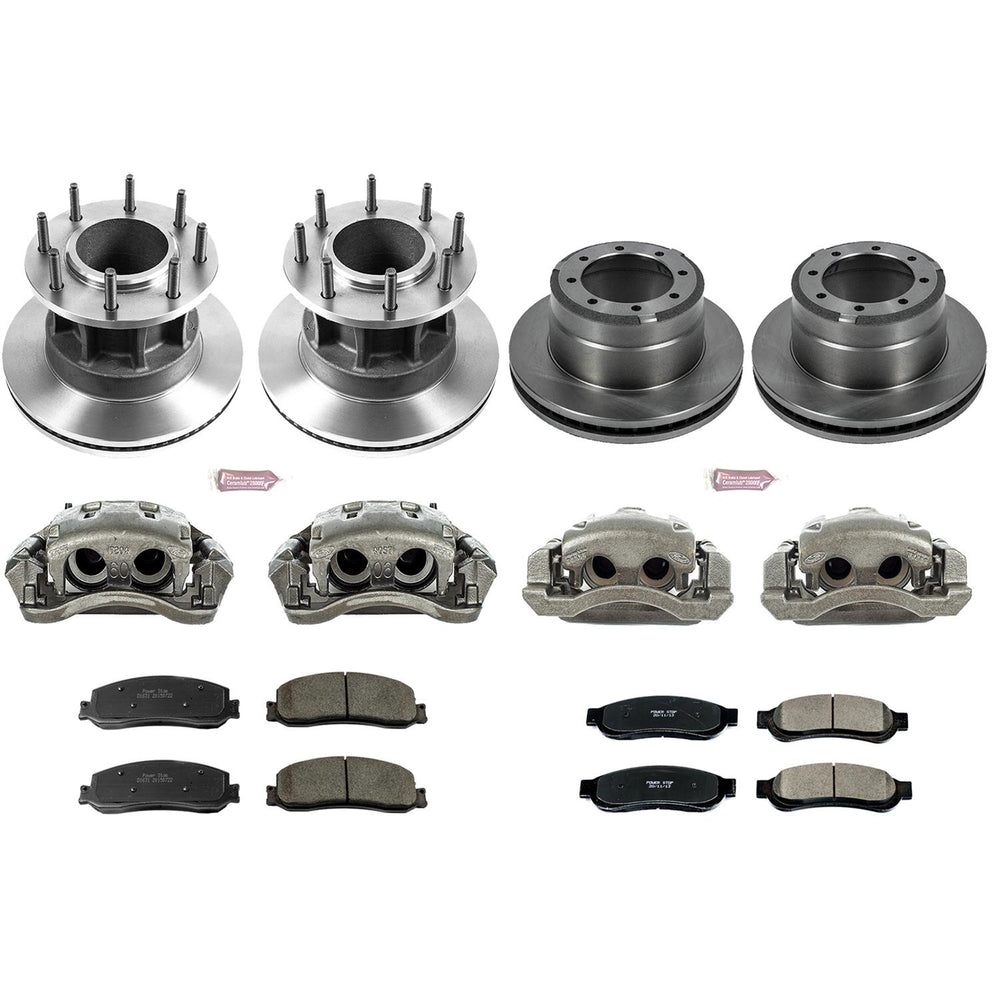 Power Stop 2012 Ford F-350 Super Duty Autospecialty Kit w/ Calipers - Front and Rear