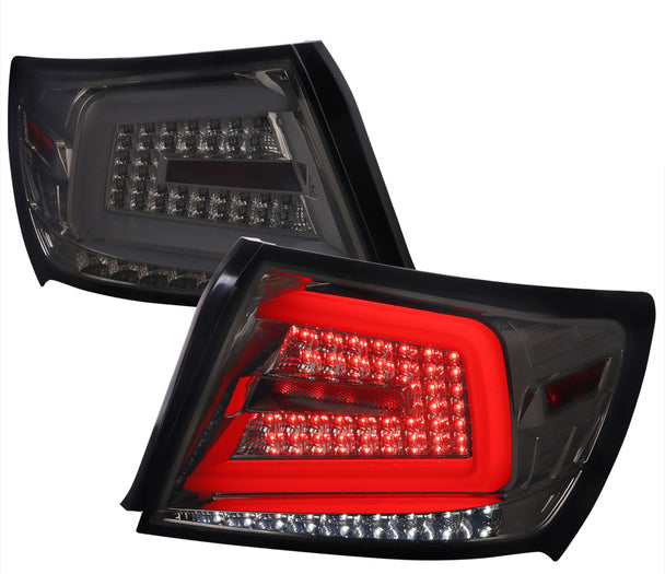 WRX SEDAN LED LIGHT BAR CHROME HOUSING AND SMOKED LENS WITH SWITCHBACK SEQUENTIAL TURN SIGNAL WHITE LED BAR