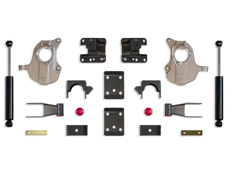 2/4IN LOWERING KIT WMAXTRAC SHOCKS 2016 + GM 1500 2WD