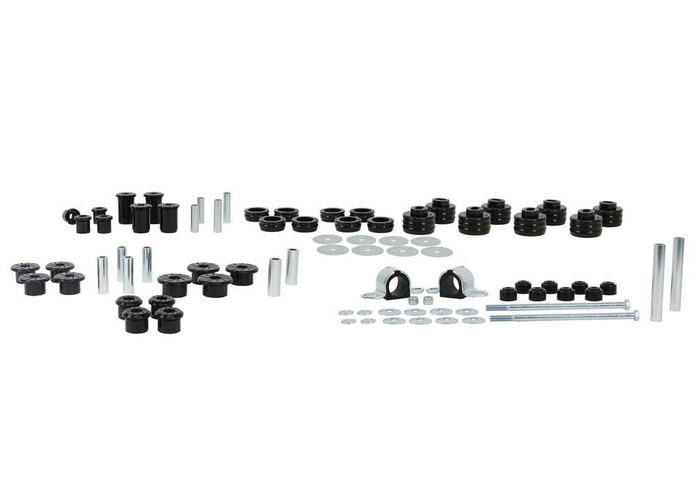 Essential Vehicle Kit 42 Bushings 14 Tubes 2 Saddles 2 Bolts 12 Washers 2 Nuts Grease