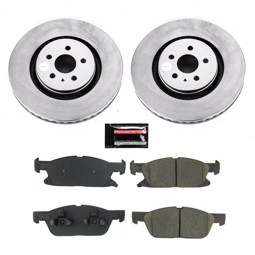Power Stop 19-21 Lincoln Nautilus Front & Rear Z17 Coated Brake Kit