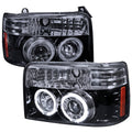PROJECTOR HEADLIGHT GLOSS BLACK HOU