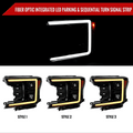 LED PROJECTOR HEADLIGHTS WITH SEQUENTIAL TURN SIGNAL - LIGHT SMOKE LENS AND GLOSSY BLACK HOUSING