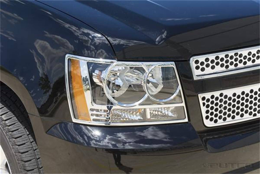 HeadLight Trim: 2007 Chevrolet Tahoe; chrome