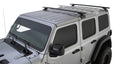 Rhino-Rack 18-21 Jeep Wrangler 4 Door SUV Vortex RCL 2 Bar Backbone Roof Rack - Black
