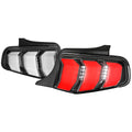 LED TAIL LIGHTS-BLACK TRIM WITH WHITE LED BAR
