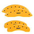 Set Of 4 Caliper Covers Engraved Front And Rear MGP Yellow Finish Black Characters 2011-2017 Volkswagen Touareg MGP Caliper Covers