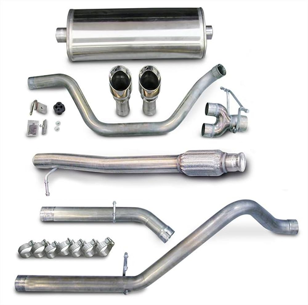 3.0 Inch Cat-Back Sport Dual Rear Exit Exhaust 4.0 Inch Polished Tips 10-13 Silverado Sierra 1500 Cr