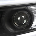 PROJECTOR HEADLIGHT - MATTE BLACK HOUSING - CLEAR LENS WITH AMBER REFLECTORS