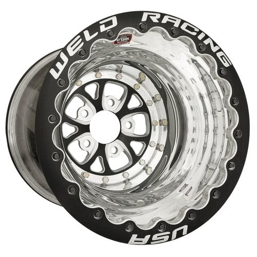 Weld V-Series 15x10 / 5x4.5 BP / 7in. BS Black Wheel - Black Single Beadlock MT