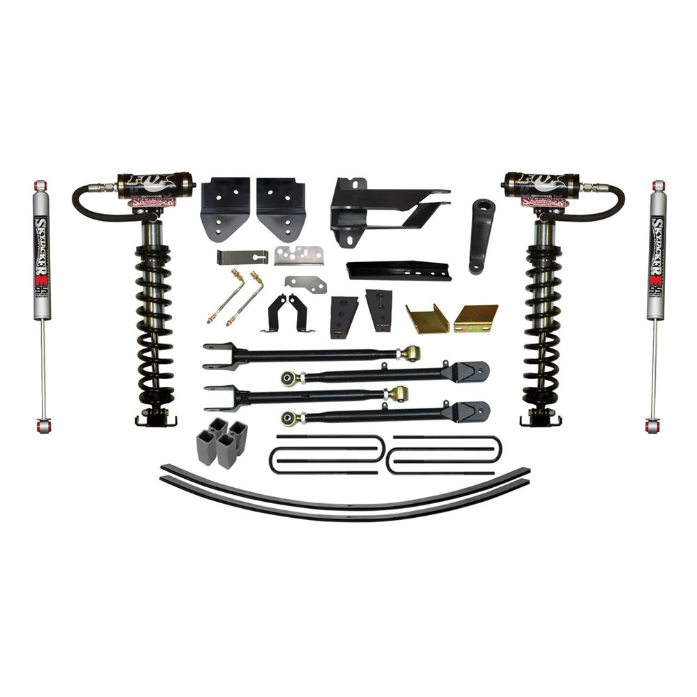 Suspension Lift Kit w/Shock 8.5 Inch Lift Class II 4-Link System Incl. Front Coil Over Shocks Track Bar/Radius Arm/Steering Stabilizer Relo. Bracket Rear Lift Block/U-Bolts  17-19 Ford F-250/ F-350 Super Duty Skyjacker