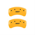 Set Of 4 Caliper Covers Engraved Front And Rear MGP Yellow Finish Black Characters 2012-2012 BMW 335is MGP Caliper Covers