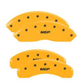 Set Of 4 Caliper Covers Engraved Front And Rear MGP Yellow Finish Black Characters 2004-2007 Nissan Titan MGP Caliper Covers