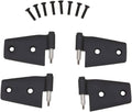 Door Hinge, 4 Piece for 2007-2018 Jeep Wrangler JK and JK Unlimited, Black Rampage