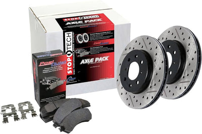 Street Axle Pack Drilled & Slotted, Front