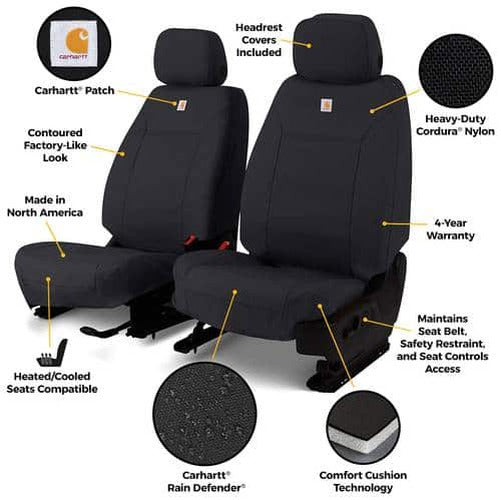 Covercraft 20-24 Ford Explorer Carhartt Super Dux PrecisionFit Custom Third Row Seat Covers - Black