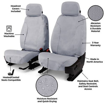 1620 MAZDA CX9 POLYCOTTON CUSTOM SECOND ROW SEAT COVERS MISTY GREY