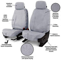2222 WAGONEER POLYCOTTON SEATSAVER CUSTOM SECOND ROW SEAT COVERS MISTY GREY