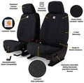 Covercraft 07-13 Chevrolet Silverado/GMC Carhartt Super Dux SeatSaverSecond Row Seat Covers - Blk