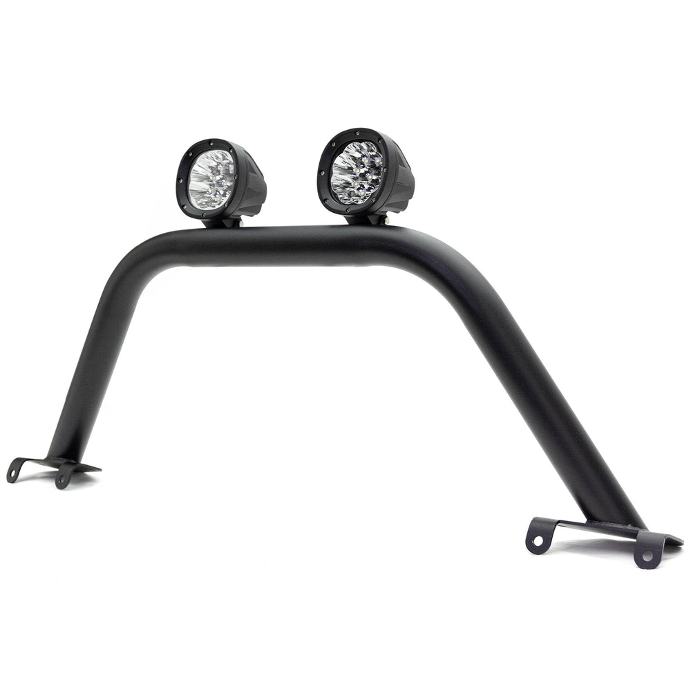 21C BRONCO FRONT BUMPER TOP SMALL HOOP LED KIT MILD STEEL BLACK
