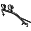 Front Bumper Top Small Hoop Black Mild Steel includes 2 4 Inch Round White ZROADZ LED Lights and Universal Wiring Harness Fits Heavy Duty Modular Bumper Models Only