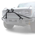 Front Bumper Top Small Hoop Black Mild Steel includes 2 4 Inch Round White ZROADZ LED Lights and Universal Wiring Harness Fits Heavy Duty Modular Bumper Models Only