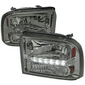 SMOKE EURO HEADLIGHTS WITH LED