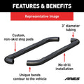 0103 F150 SUPER CREW 4DR BLK NERF BARS