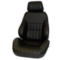 RALLY RECLINER SMOOTH BACK BLACK LEATHER RIGHT