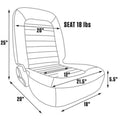 CLASSIC LOW BACK RECLINER RIGHT BLACK LEATHER
