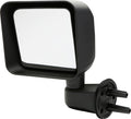 LH MIRROR OUTSIDE REAR VIEW MANUAL; NONHEATED; W/CONVEX GLASS; TEXTURED JEEP WRANGLER 20072017