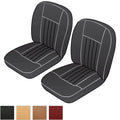 Black Leather Seat Cover Kit w/ Black Piping