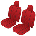 Black Leather Seat Cover Kit w/ Black Piping