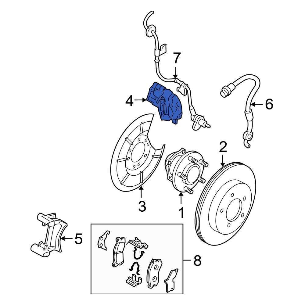 Rear Left Disc Brake Caliper