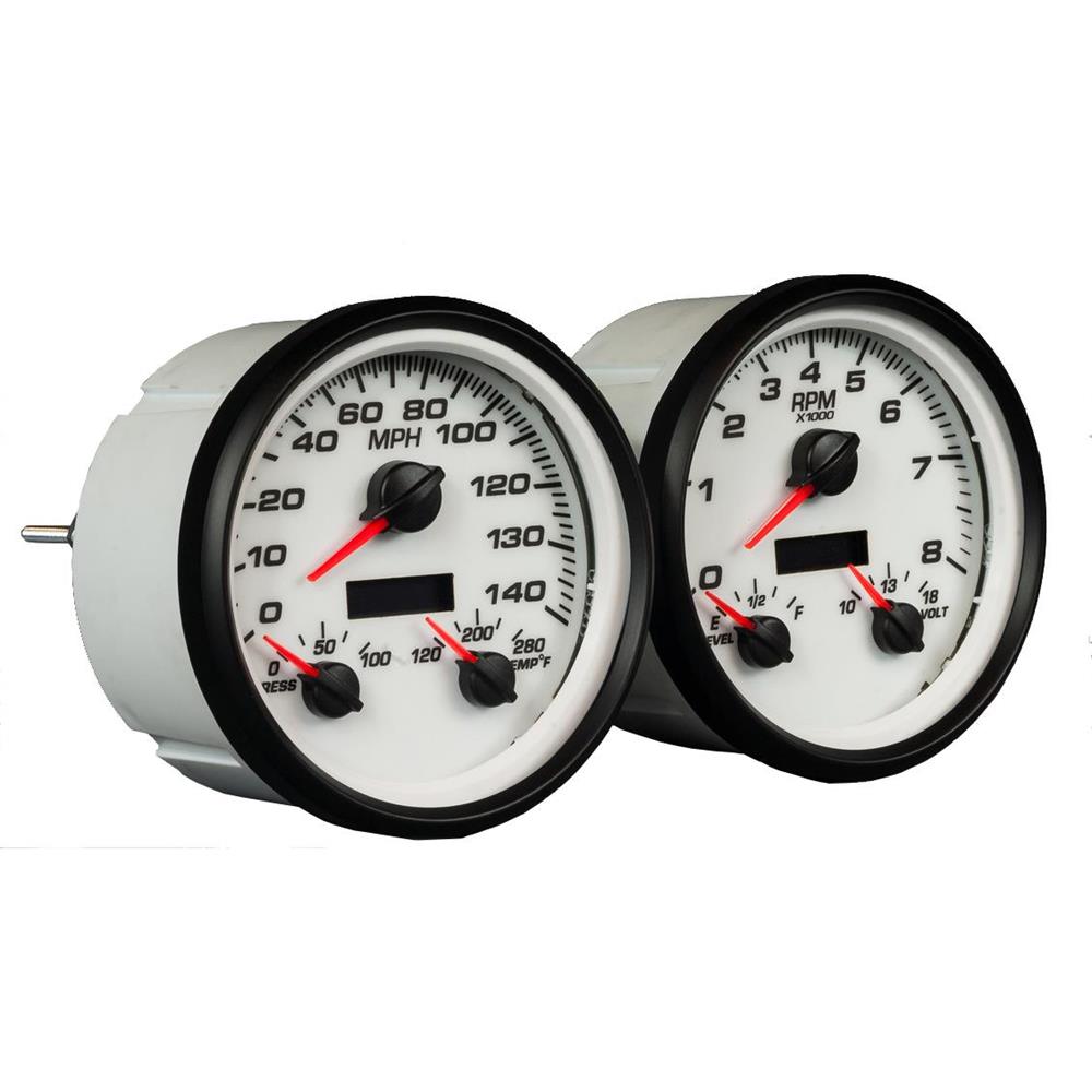 3-in-1 Gauge Set with White Face