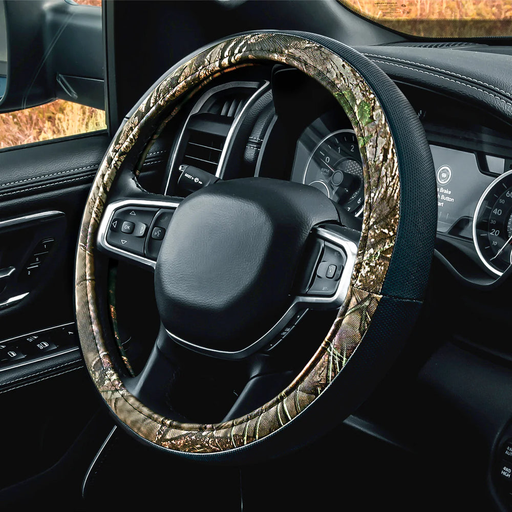 Break-up Country Faux Leather & Polyester Steering Wheel Cover