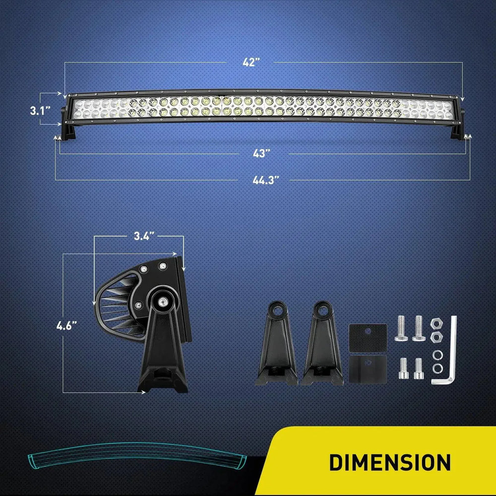 42 Inch 240W Double Row Curved LED Light Bar