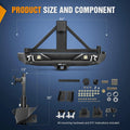 Rear Bumper with Tire Carrier & Hitch Receiver