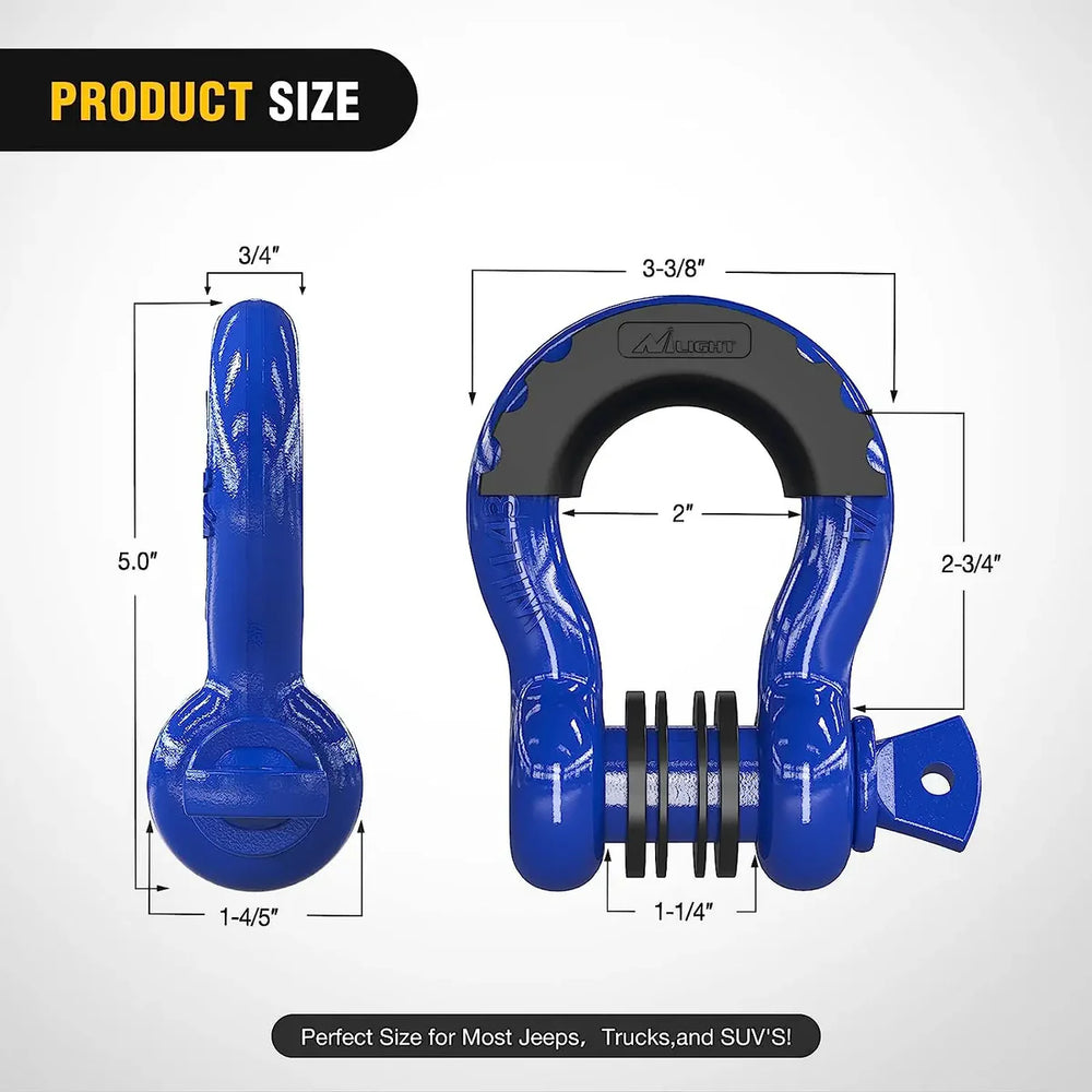 3/4-Inch Drop-Forged Steel D-Ring Shackle