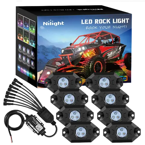 RGB LED Rock Lights 8-Pod Kit
