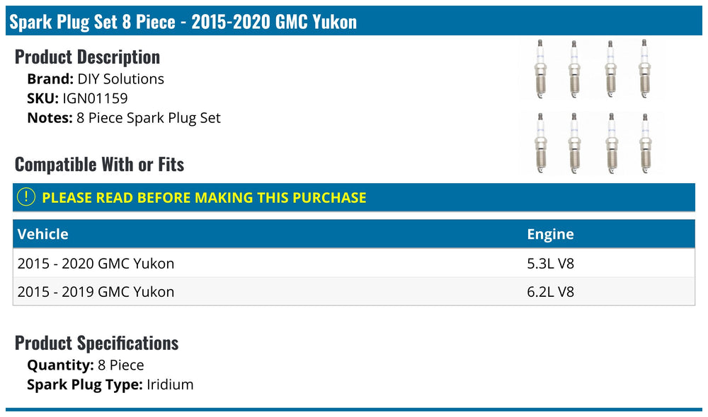 Iridium Spark Plug Set