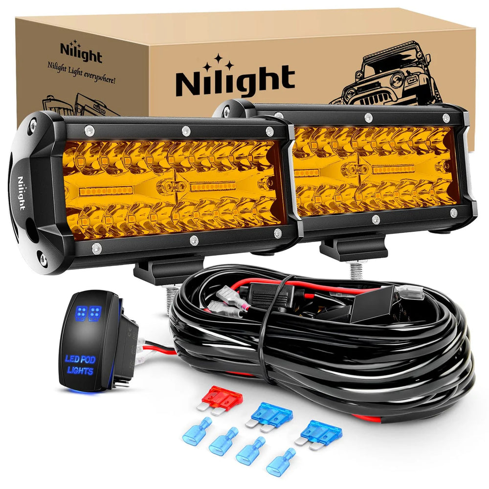6.5-Inch 120W Amber LED Light Bar