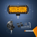 6.5-Inch 120W Amber LED Light Bar
