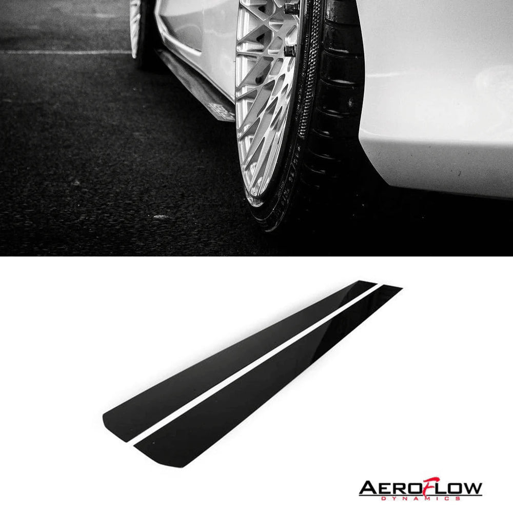 V1 Side Skirt Extension, Gloss Black Aluminum