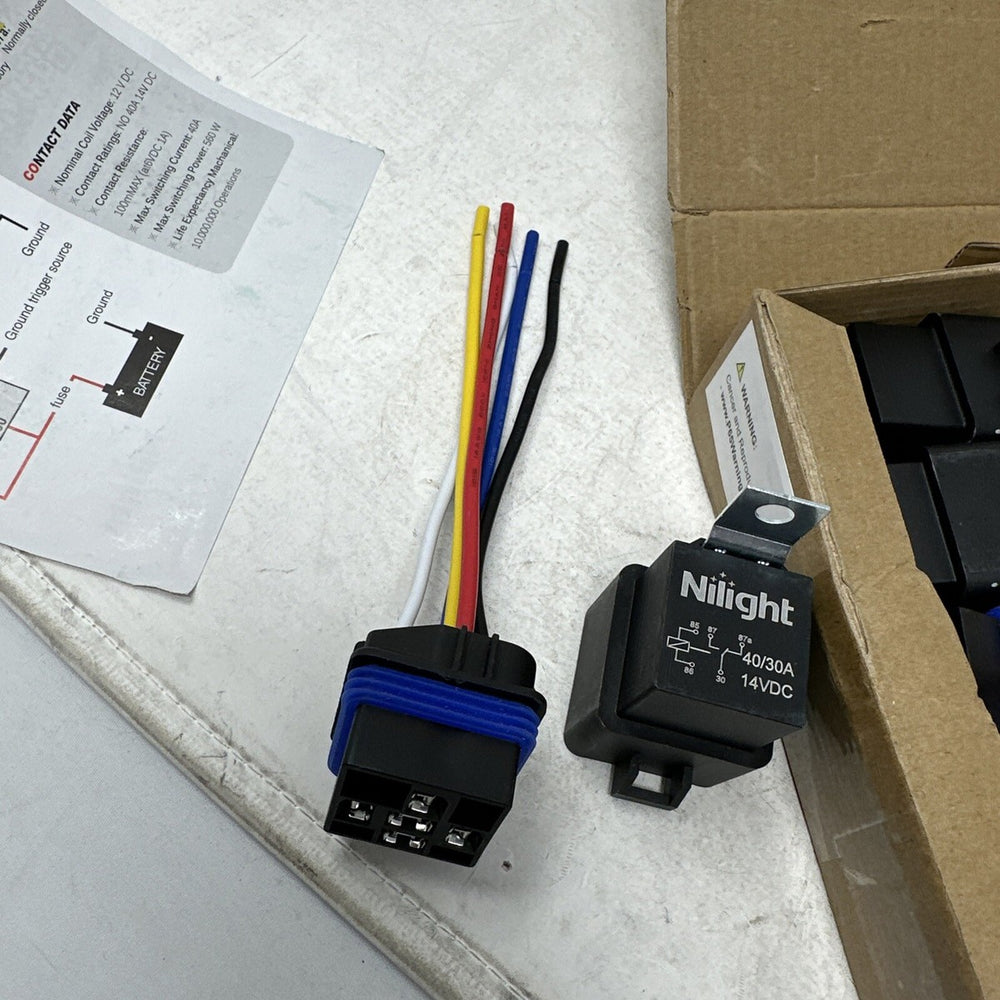 5-Pack Waterproof 12V DC SPDT Relay and Harness
